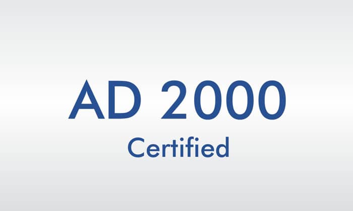 AD2000 certified